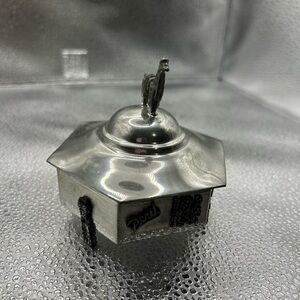 Hecho A Mano Llama Trinket Box Made In Bolivia, 97% Estano.Vintage